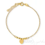 Aranyozott Gyöngyös Szív Karlánc