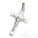 Kereszt Medál Jézussal és Szent Benedekkel