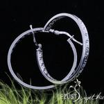 Kép 2/2 - Karika Fülbevaló Görög Mintával - Átmérő: 30mm