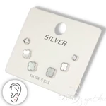 Kép 1/4 - Fehér Opál Lóhere Fülbevalók 3in1 (3-4-5 mm) 