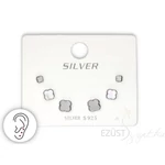 Kép 2/4 - Fehér Opál Lóhere Fülbevalók 3in1 (3-4-5 mm)