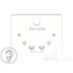 Kép 2/4 - Letisztult Szív Fülbevalók 3in1 (3-4-5 mm)