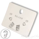 Kép 1/4 -  Cica, Macska, Gyöngy Fülbevalók 3in1 (3-4-9 mm)
