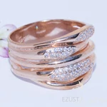 Kép 2/2 - széles rose gold gyűrű