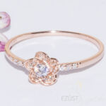 Kép 1/2 - rose gold virágos gyűrű