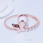 Kép 1/2 - pillangós rose gold gyűrű