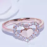 Kép 1/2 - szív rose gold gyűrű