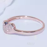 Kép 2/2 - szív rose gold gyűrű