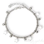 Kép 1/2 - Ezüst Gyöngyös Csillagos Karlánc