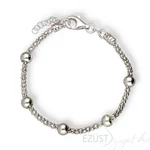 Kép 1/2 - Ezüst Gyöngyös Popcorn Karlánc