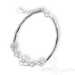 Kép 1/2 - Tündöklő Ezüst Virág Karlánc