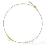 Kép 1/4 - Aranyozott Ezüst Gyöngyös Szíves Nyakék