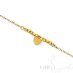 Kép 3/4 - Aranyozott Ezüst Gyöngyös Szíves Nyakék