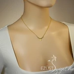 Kép 4/4 - Aranyozott Ezüst Gyöngyös Szíves Nyakék