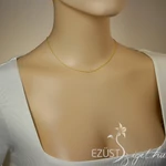 Kép 4/4 - Aranyozott Fénylő Anker Nyaklánc (40+5 cm)