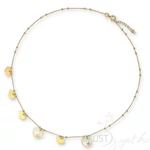 Kép 1/4 - Csillag Szív Aranyozott Ezüst Gyöngyös Nyakék