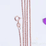 Kép 2/2 - Gyémánt vésett, Csillogó Rose Gold(Rózsa Arany) Nyaklánc