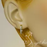 Kép 3/4 - Hatköves víztiszta franciakapcsos arany fülbevaló