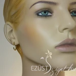 Kép 4/5 - Szikrázó vésett mintás arany karika fülbevaló (18 mm)