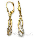 Kép 1/2 - Titokzatos Zefír patentzáras arany fülbevaló