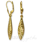 Kép 1/2 - Tündöklő mandula alakú patentzáras arany fülbevaló
