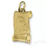 Kép 2/3 - Szűz Mária Jézussal 14 Karátos Arany Pergamen Medál