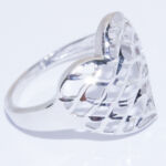 Kép 2/2 - csiszolt szív ezüst gyűrű