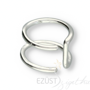 Dupla Karika Ezüst Fülgyűrű