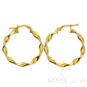 Légies Csavart Aranyozott Karika Fülbevaló - több méret (25 mm)