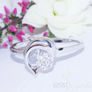 Delfin Virággal Gyűrű