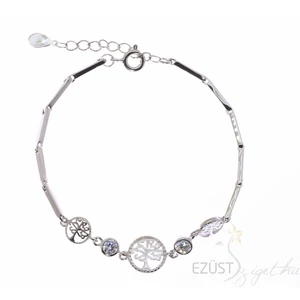 Életfa Karkötő Csillogó Kővel kő fa