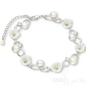 Gyöngyök Virágok Karlánc