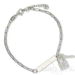 Lakat és Kulcs Karkötő Gravírozható Medállal