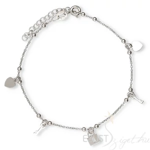 Szív Lakat Kulcs Karlánc