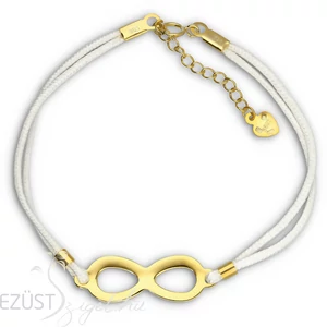 Aranyozott Végtelen Medálos Zsinóros Karkötő