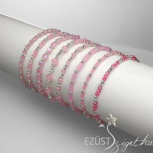 Ezüst és Rózsaszín Gyöngyös Órakísérő - Többféle