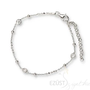 Ezüst Gyöngyös Csillogó Karlánc