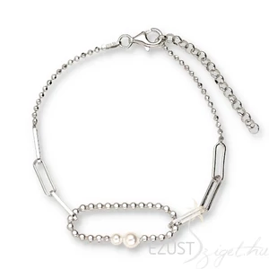 Divatos Gyöngyös Ovális Díszes Karlánc