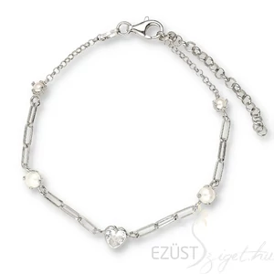 Elegáns Gyöngydíszes Szíves Karlánc