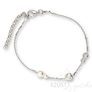 Dupla Gyöngyös és Köves Szív Karlánc