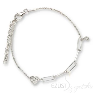 Elegáns Szemzésű Szíves Karlánc