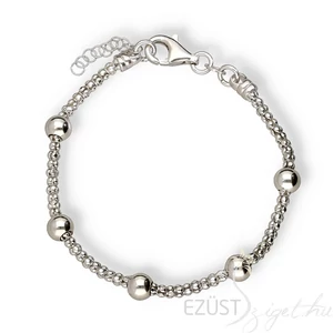 Ezüst Gyöngyös Popcorn Karlánc