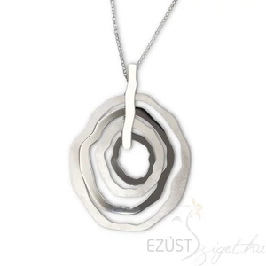 Nagyméretű Látványos Ezüst Nyakék