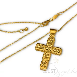Csipke Kereszt Aranyozott Nyakék