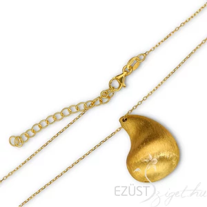 Könnycsepp "Teardrop" Selyemfényű Aranyozott Nyakék