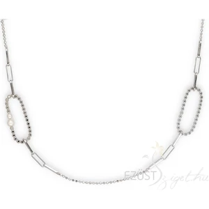 Divatos Gyöngyös Ovális Díszes Nyaklánc