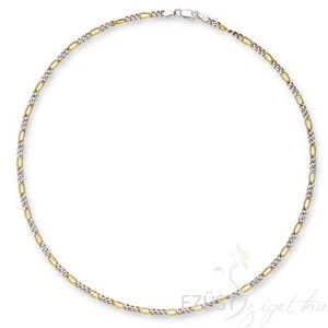 Ezüst és Aranyozott Ezüst Figaro Nyaklánc - unisex