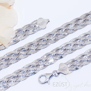 fonott ezüst laplánc