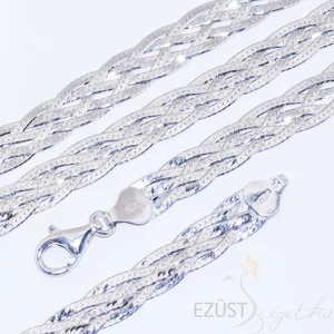 fonott ezüst laplánc