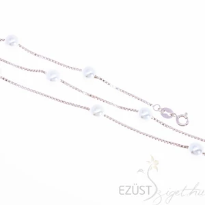 ezüst gyöngyös nyaklánc